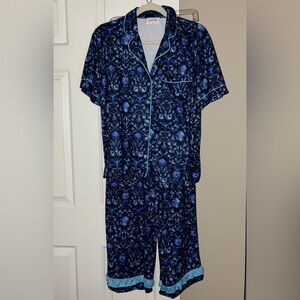 Jess Lea Moonlite Flora Ruffle Pajama Set Sz M